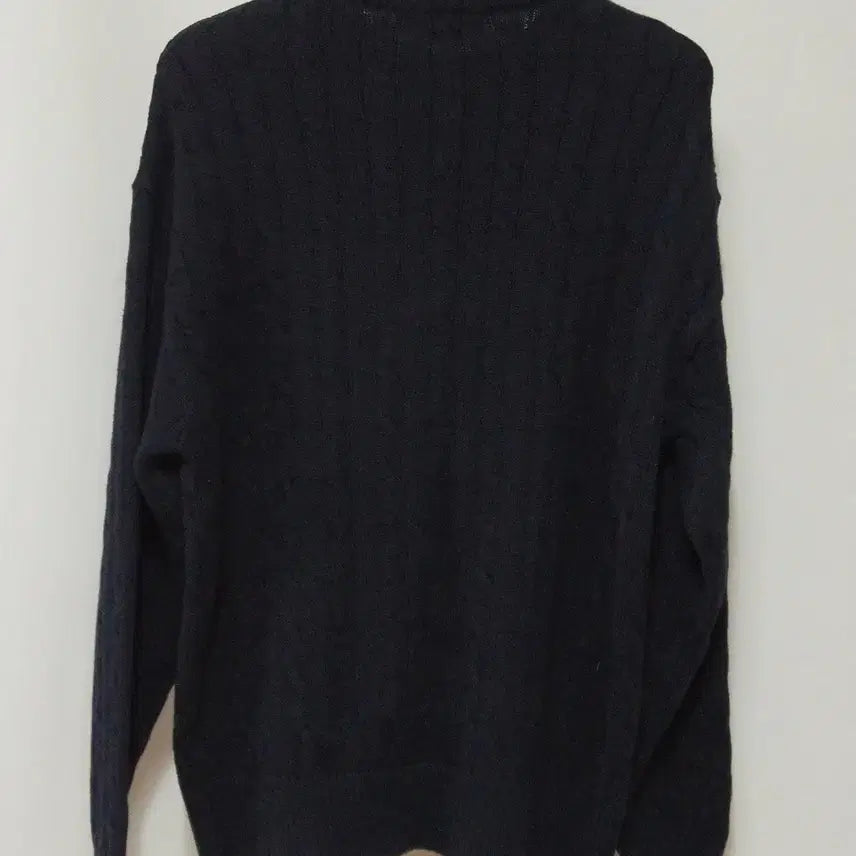 [BUNJANG] Yale Cable Knit Round Neck Sweater (Navy) / YALE 예일 꽈배기 라운드 니트 남성100
