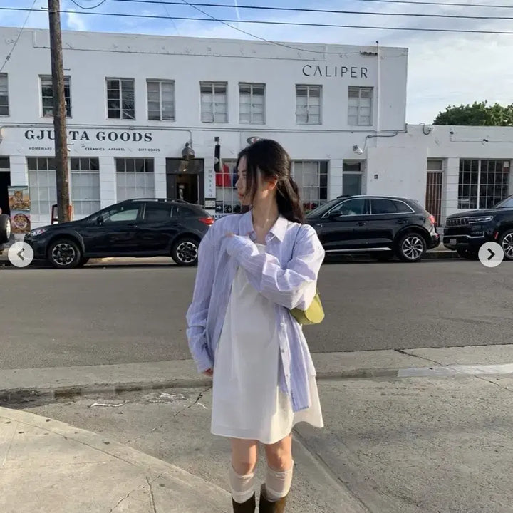 [BUNJANG] Without Summer Aine Mini Dress Ivory / 위드아웃썸머 아인 미니 드레스 아이보리