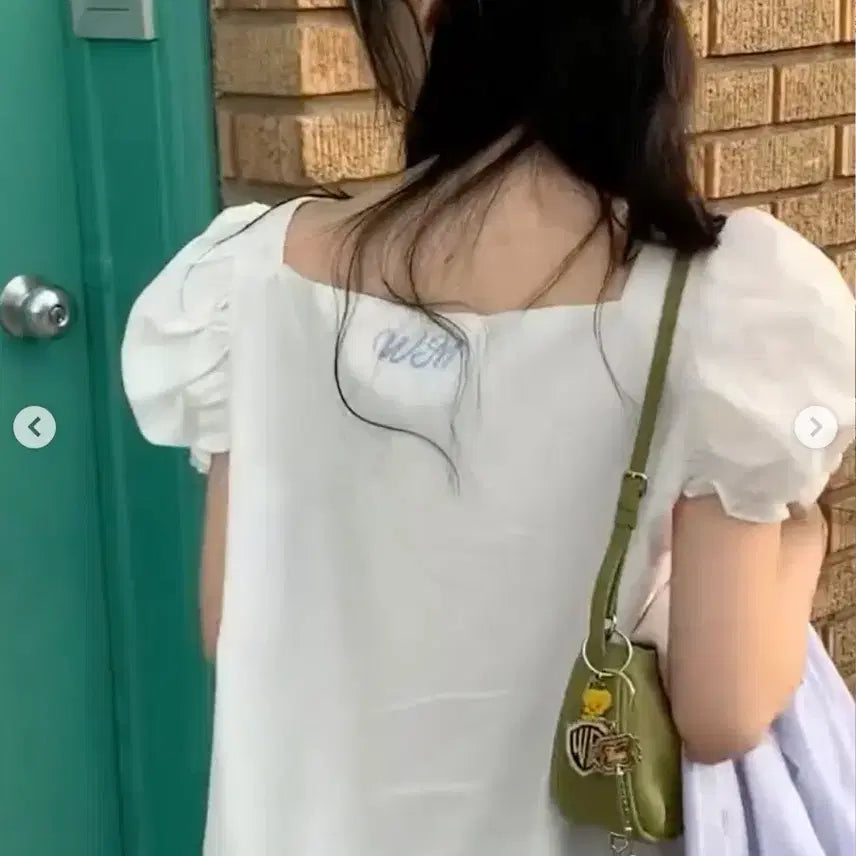 [BUNJANG] Without Summer Aine Mini Dress Ivory / 위드아웃썸머 아인 미니 드레스 아이보리