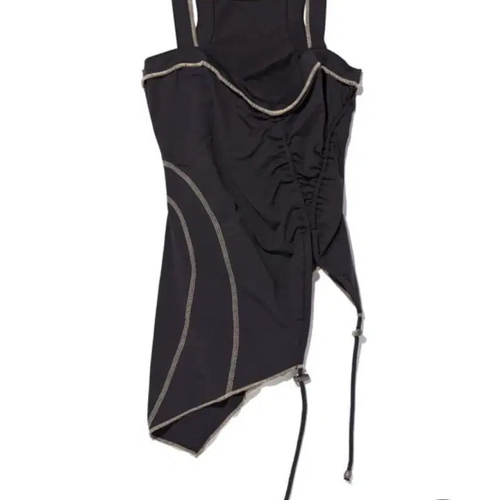[BUNJANG] Mischief Layered Dress Black/Olive M / 미스치프 레이어드 원피스 블랙/올리브 m