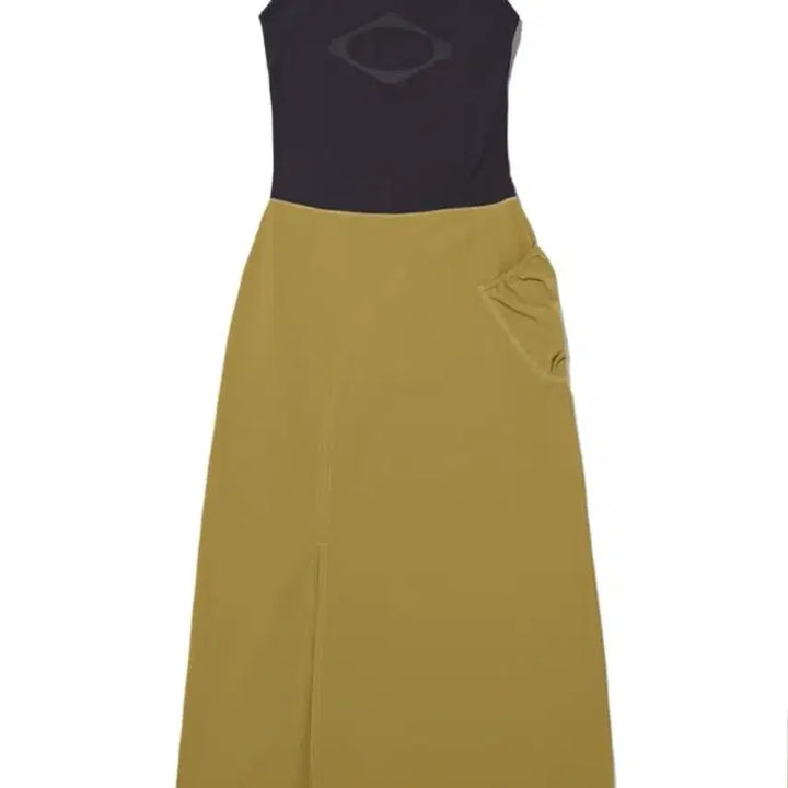[BUNJANG] Mischief Layered Dress Black/Olive M / 미스치프 레이어드 원피스 블랙/올리브 m