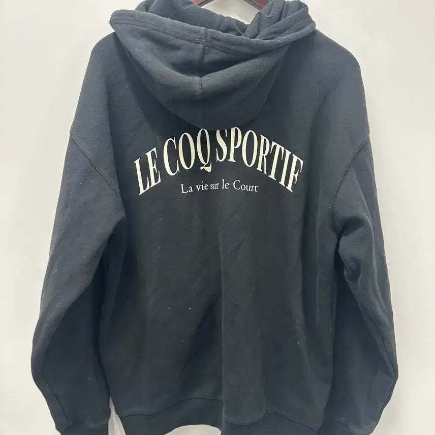 [BUNJANG] Le Coq Sportif Black Hooded Zip-up Jacket / [만원 아라비아빈티지]르꼬끄 스포르티브 블랙 후드 집업 105