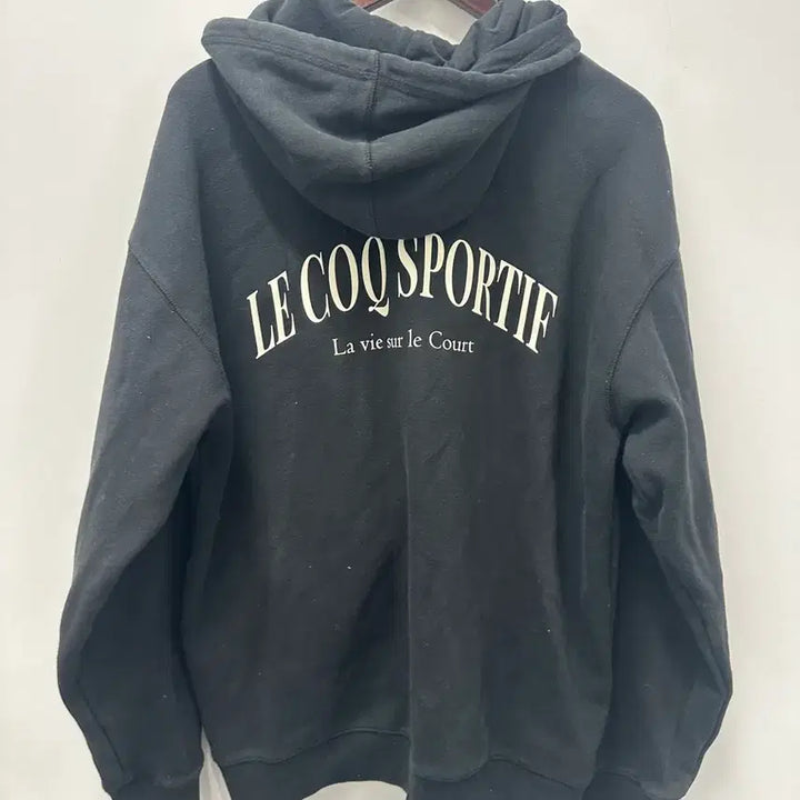 [BUNJANG] Le Coq Sportif Black Hooded Zip-up Jacket / [만원 아라비아빈티지]르꼬끄 스포르티브 블랙 후드 집업 105