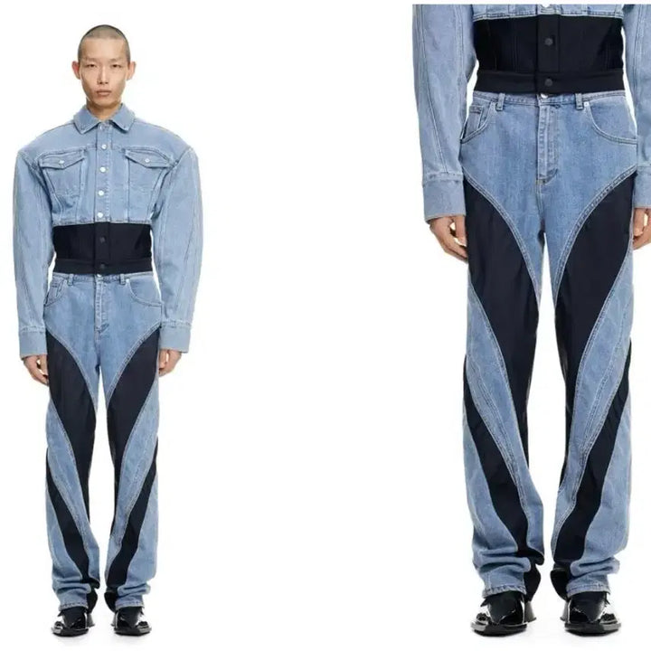 [BUNJANG] Mugler Spiral Panel Jeans 50 / 뮈글러 스파이럴 패널 진 50