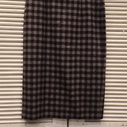 [BUNJANG] Obze 55 Checkered Cashmere Blend Midi Skirt / 오브제   55   잔체크  캐시미어혼방  미디스커트