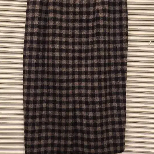 [BUNJANG] Obze 55 Checkered Cashmere Blend Midi Skirt / 오브제   55   잔체크  캐시미어혼방  미디스커트