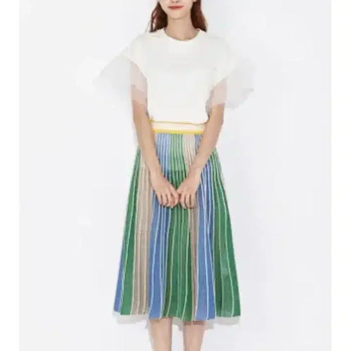 [BUNJANG] Lucky Chouette Pleated Knit Skirt / 럭키슈에뜨 플리츠 밴딩 니트 스커트 55
