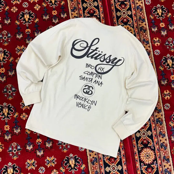 [BUNJANG] Stussy World Tour Long Sleeve Shirt M / 스투시 월드투어 롱슬리브M