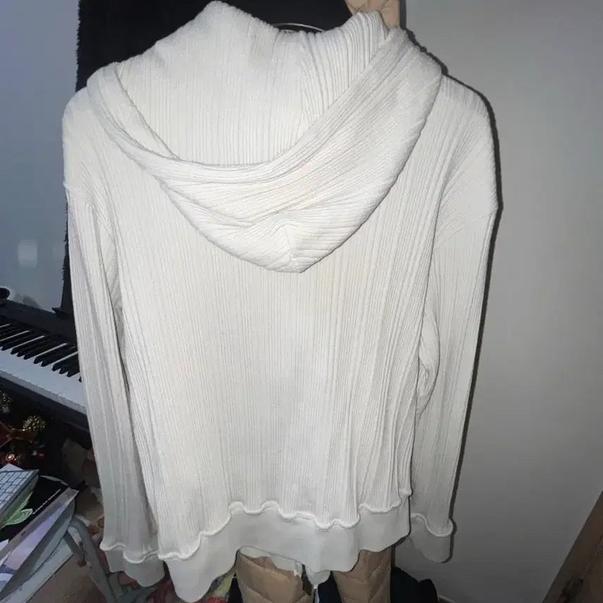 [SOLD OUT] 아캄 Knitted Zip-Up Hoodie (Ivory) 후드집업