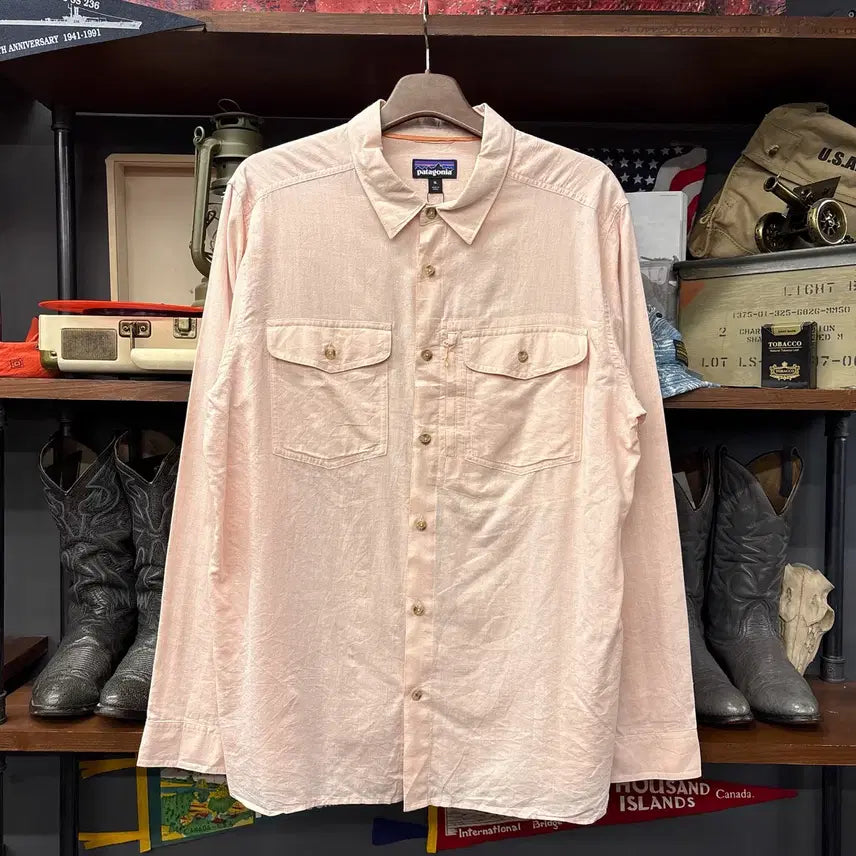 [BUNJANG] Patagonia Organic Cotton Utility Linen Shirt / 파타고니아 오가닉코튼 유틸리티 린넨셔츠 지퍼포켓 N958