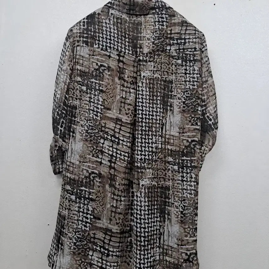 [BUNJANG] Chiffon Long Shirt (Size 77) / 쉬폰 롱셔츠77