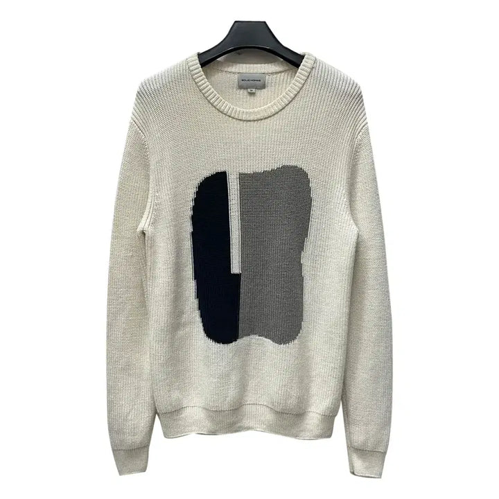 [BUNJANG] Solid Homme Graphic Wool Knit Sweater / 솔리드옴므 그래픽 울 니트 105
