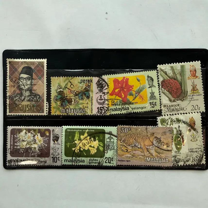 [BUNJANG] Malaysia Stamp Collection Set / 말레이시아 우표 8종 종합 세트 S1202