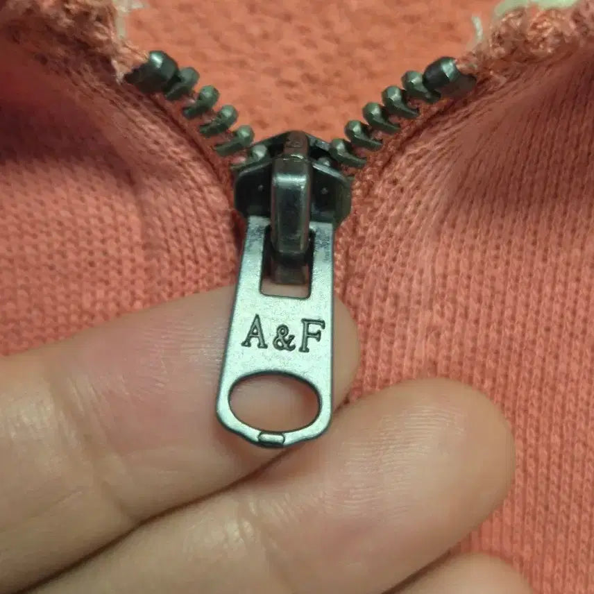 [BUNJANG] Abercrombie &amp; Fitch Hooded Zip-up M - Grapefruit Pink / 아베크롬비 대장급 자몽핑크 후드집업 M사이즈(상태A급)