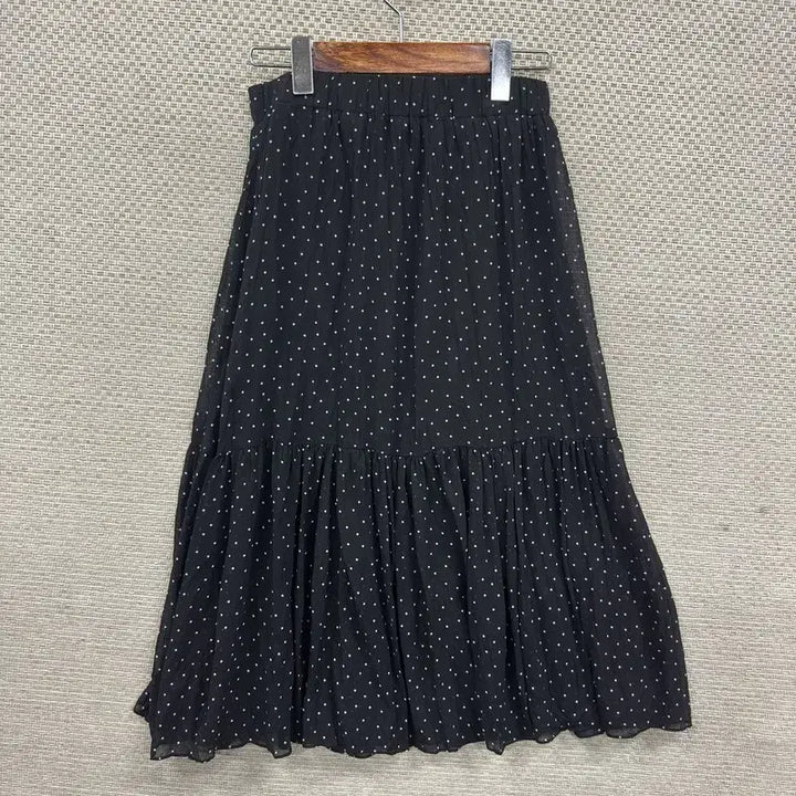 [SOLD OUT] 빈티지 도트 땡땡이 밴딩 롱스커트 24인치 M14577