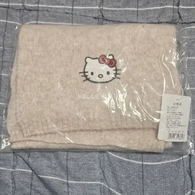 [BUNJANG] Sanrio Hello Kitty Beige Muffler / 산리오 헬로키티 베이지 머플러 (목도리&amp;스카프)