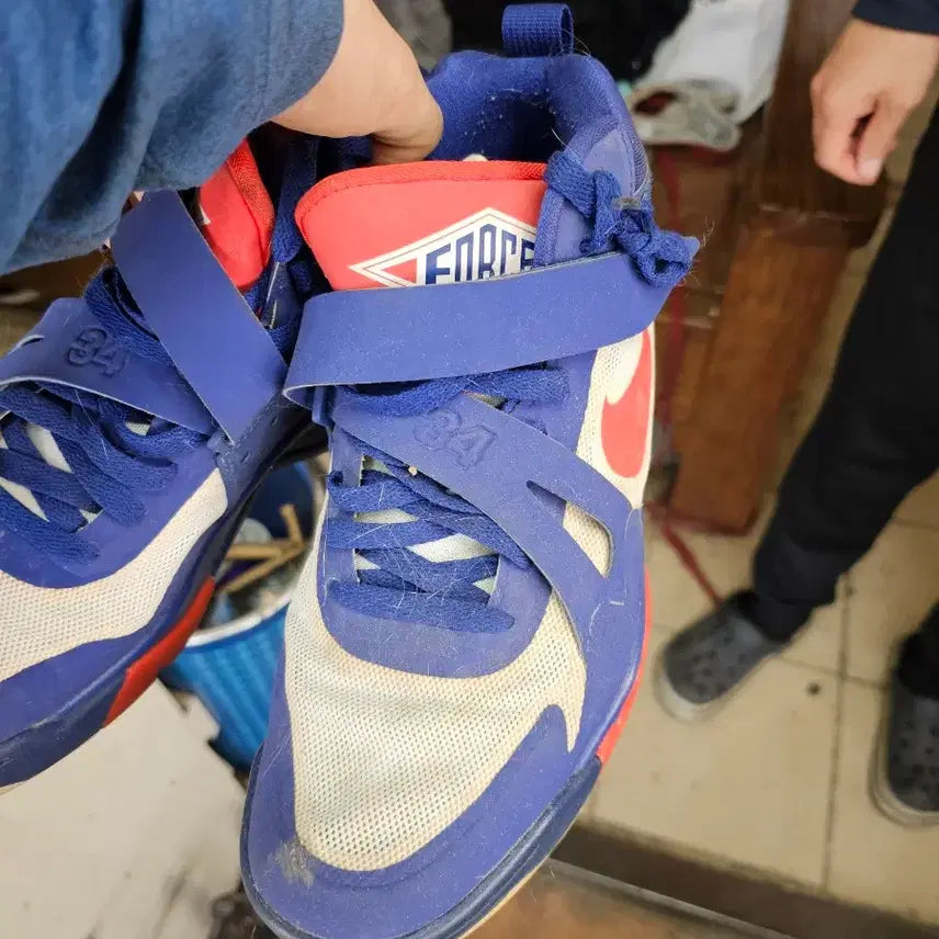 [BUNJANG] Nike Force Basketball Sneakers (Blue/Red/White) - 275 / 나이키  포스  농구화 파랑/빨강/흰색 운동화  275