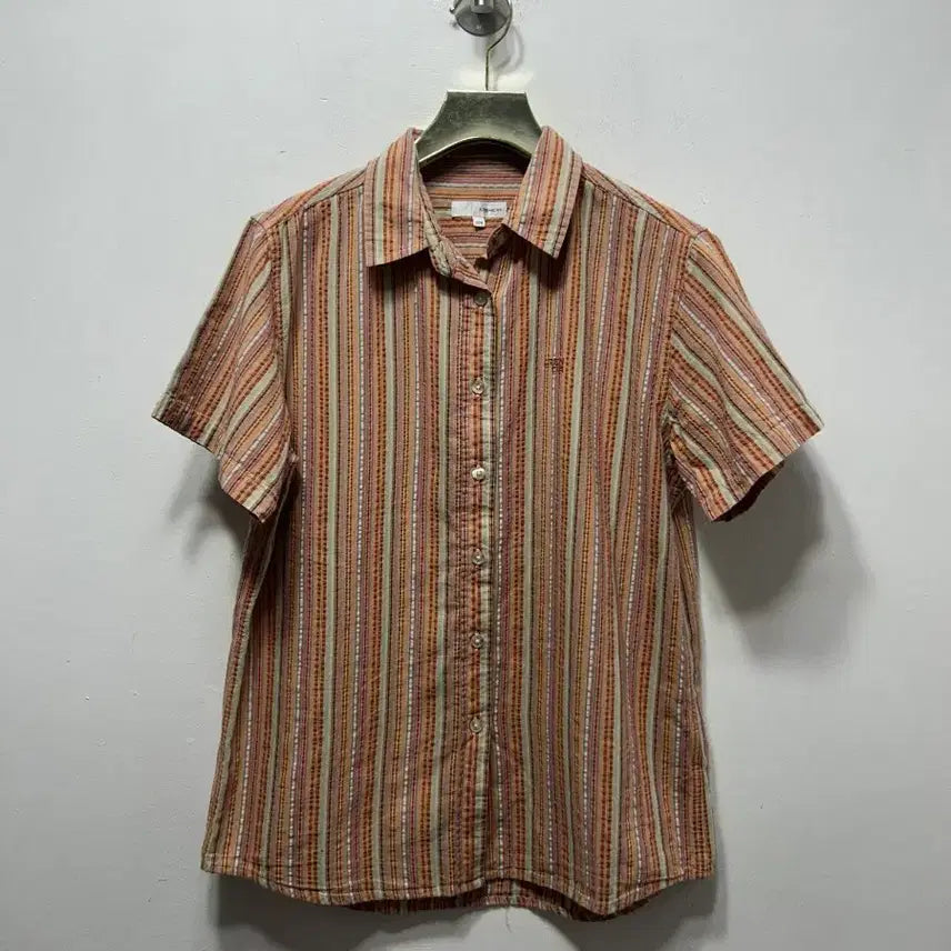 [BUNJANG] Olzen Striped Short Sleeve Shirt M / Olzen 스트라이프 반팔 셔츠 M
