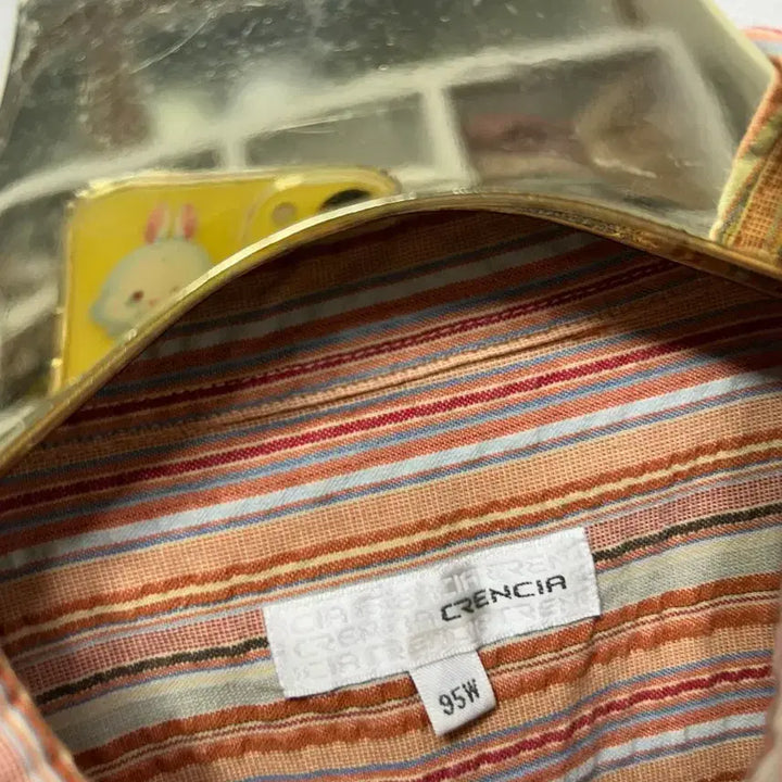[BUNJANG] Olzen Striped Short Sleeve Shirt M / Olzen 스트라이프 반팔 셔츠 M