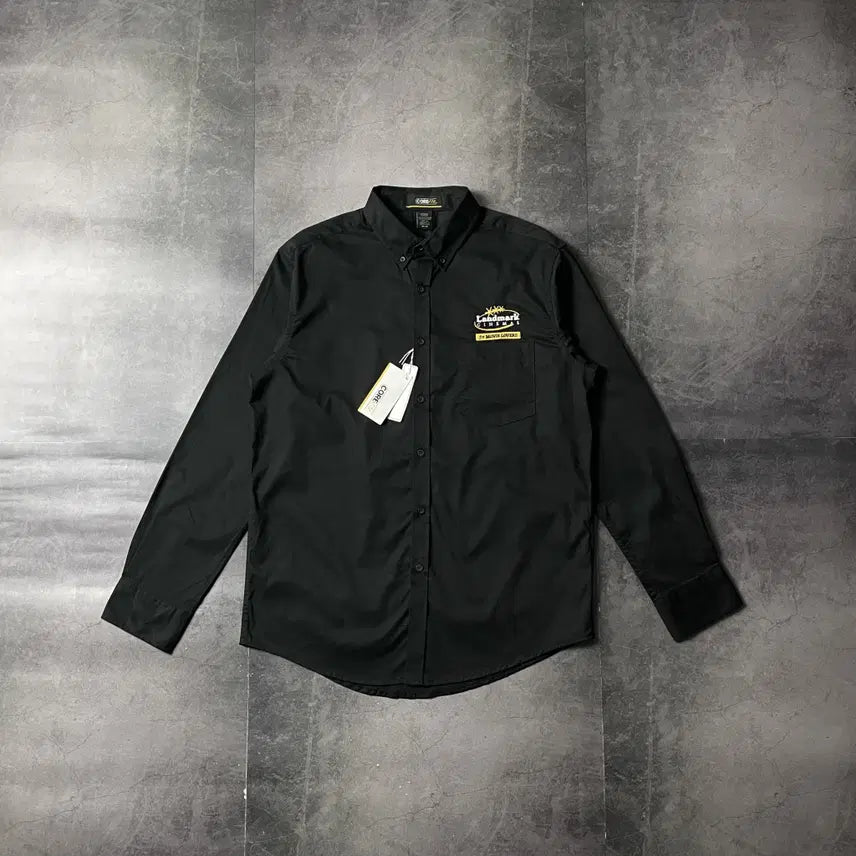 [BUNJANG] CORE Deadstock Black Cotton Shirt A00652 / CORE 데드스탁 블랙 코튼 셔츠 A00652
