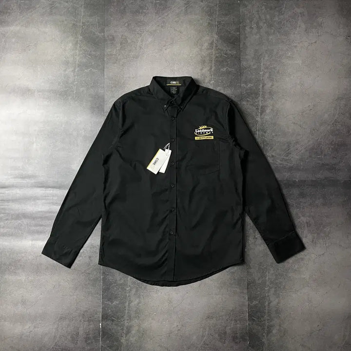 [BUNJANG] CORE Deadstock Black Cotton Shirt A00652 / CORE 데드스탁 블랙 코튼 셔츠 A00652
