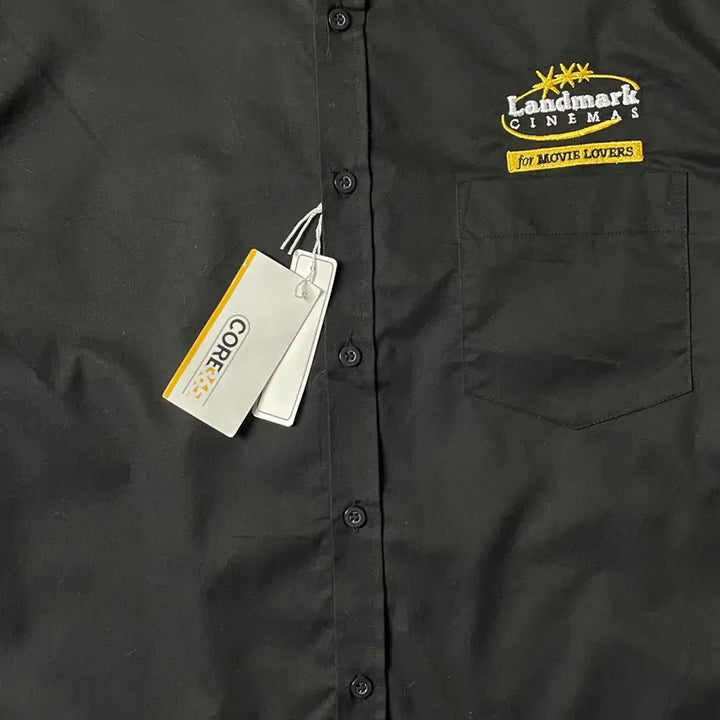 [BUNJANG] CORE Deadstock Black Cotton Shirt A00652 / CORE 데드스탁 블랙 코튼 셔츠 A00652