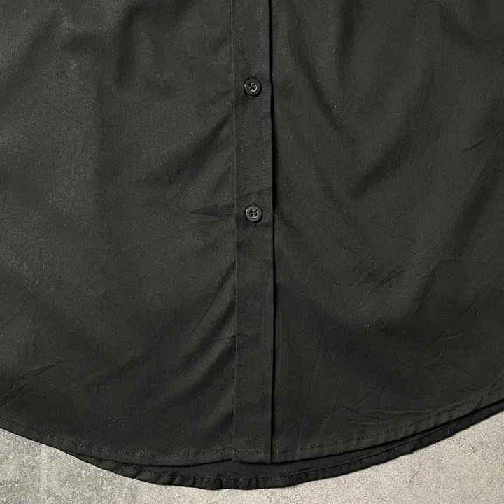 [BUNJANG] CORE Deadstock Black Cotton Shirt A00652 / CORE 데드스탁 블랙 코튼 셔츠 A00652