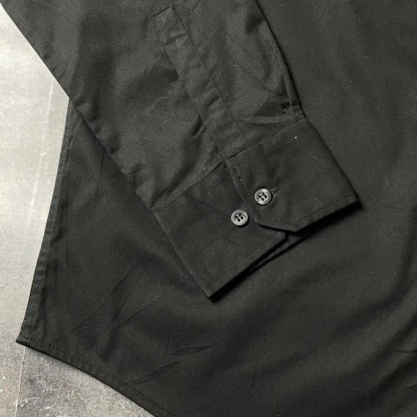 [BUNJANG] CORE Deadstock Black Cotton Shirt A00652 / CORE 데드스탁 블랙 코튼 셔츠 A00652
