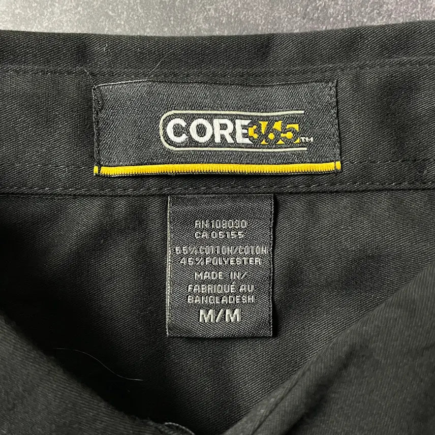 [BUNJANG] CORE Deadstock Black Cotton Shirt A00652 / CORE 데드스탁 블랙 코튼 셔츠 A00652