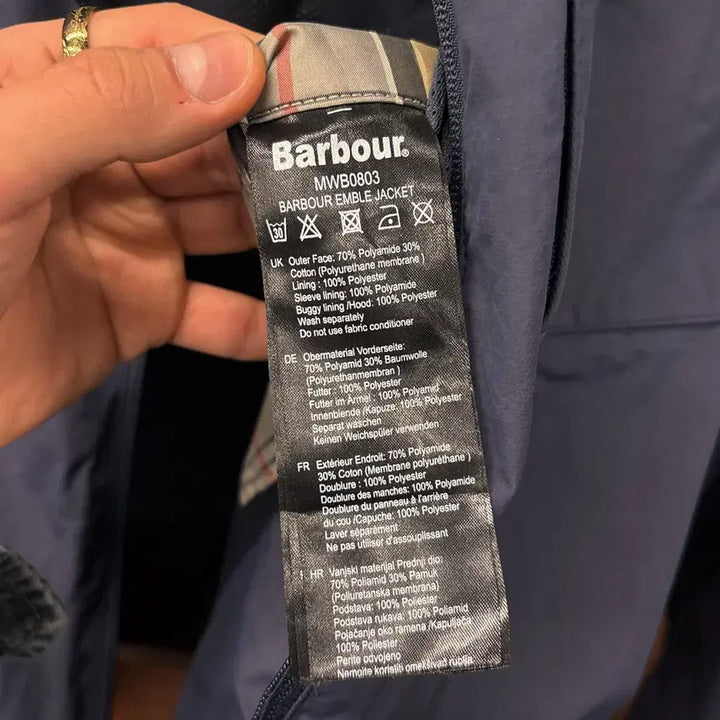 [BUNJANG] Barbour Emb Utility City Pocket Waterproof Jacket Inky Blue / 바버 엠블 유틸리티 시티포켓 워터프루프 자켓 잉키블루 N968