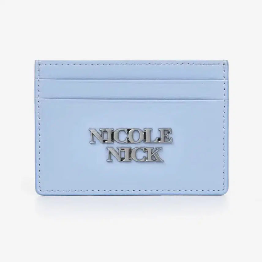 [BUNJANG] Nick&amp;Nicole Sky Blue Leather Card Wallet / 닉앤니콜 카드지갑 스카이블루 레더 소프트