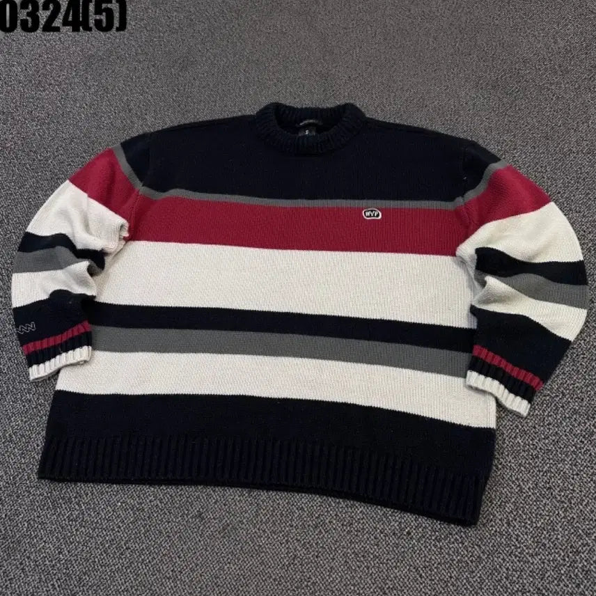 [SOLD OUT] WVP 스트라이프 패턴 니트 스웨터s 실측l 0321