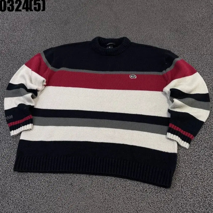 [SOLD OUT] WVP 스트라이프 패턴 니트 스웨터s 실측l 0321