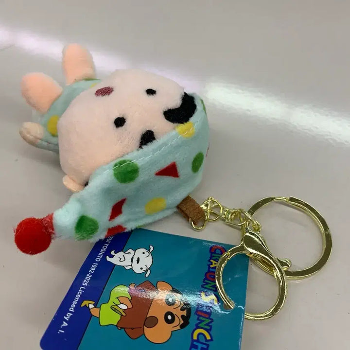 [BUNJANG] Crayon Shin-chan Pajama Mini Doll Keyring / 정말 하찮고 귀여운 잠옷짱구 키링