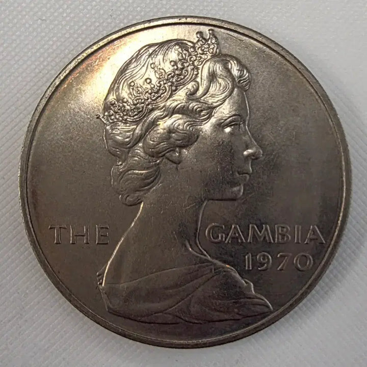 [BUNJANG] Gambia 8 Shillings Coin (1970) / [대형][희귀] (번개장터에서 하나뿐인)감비아 8실링 주화 zk-2105