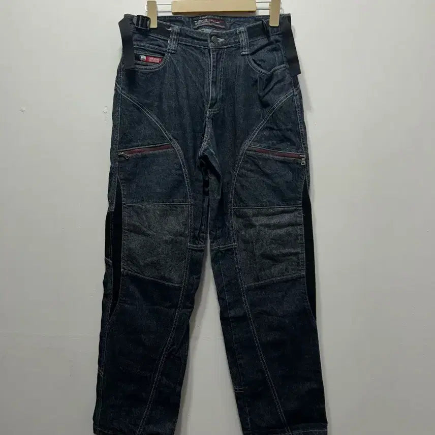 [BUNJANG] Fubu Engineer 76 Denim Cargo Work Pants / 후부 엔지니어 청데님 바지 76 데님 카고 워크 팬츠