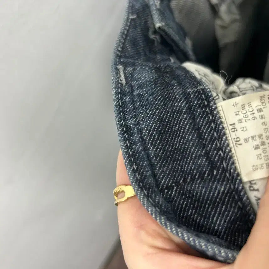 [BUNJANG] Fubu Engineer 76 Denim Cargo Work Pants / 후부 엔지니어 청데님 바지 76 데님 카고 워크 팬츠