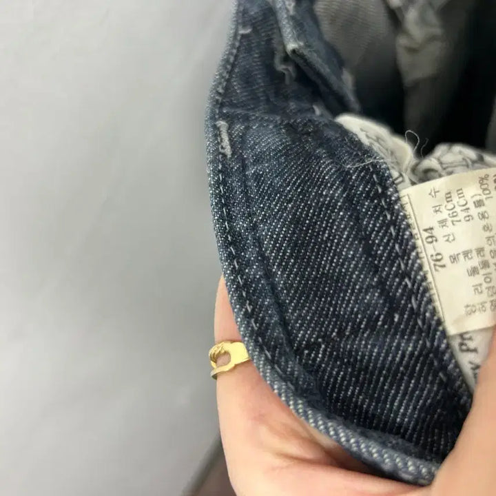 [BUNJANG] Fubu Engineer 76 Denim Cargo Work Pants / 후부 엔지니어 청데님 바지 76 데님 카고 워크 팬츠