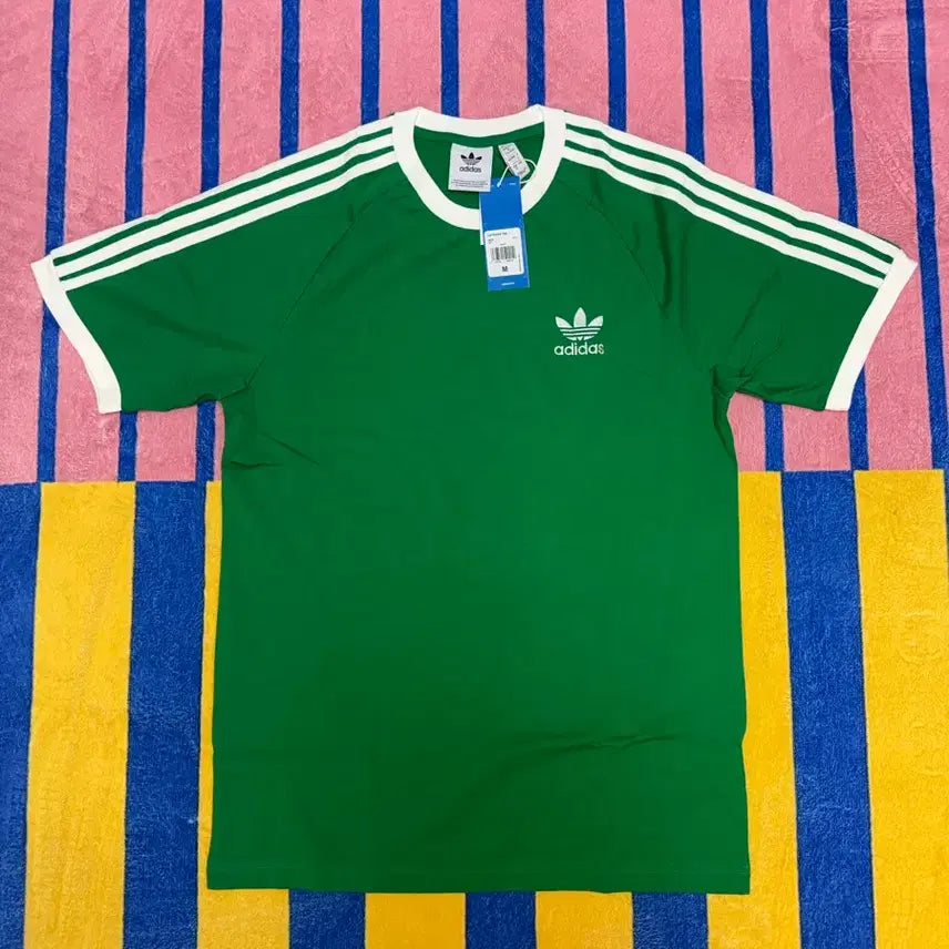 [BUNJANG] Adidas 3-Stripes T-Shirt Green M / 아디다스 3-STRIPES 반팔티 그린 M size
