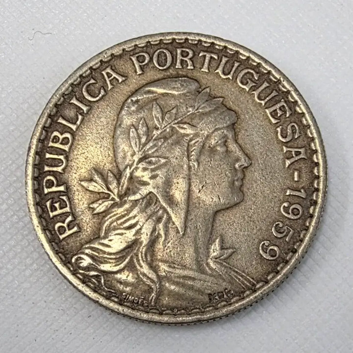 [BUNJANG] Portugal 1959 1 Escudo Coin / 포르투갈 1959년 1에스쿠도 동전 zk-2114