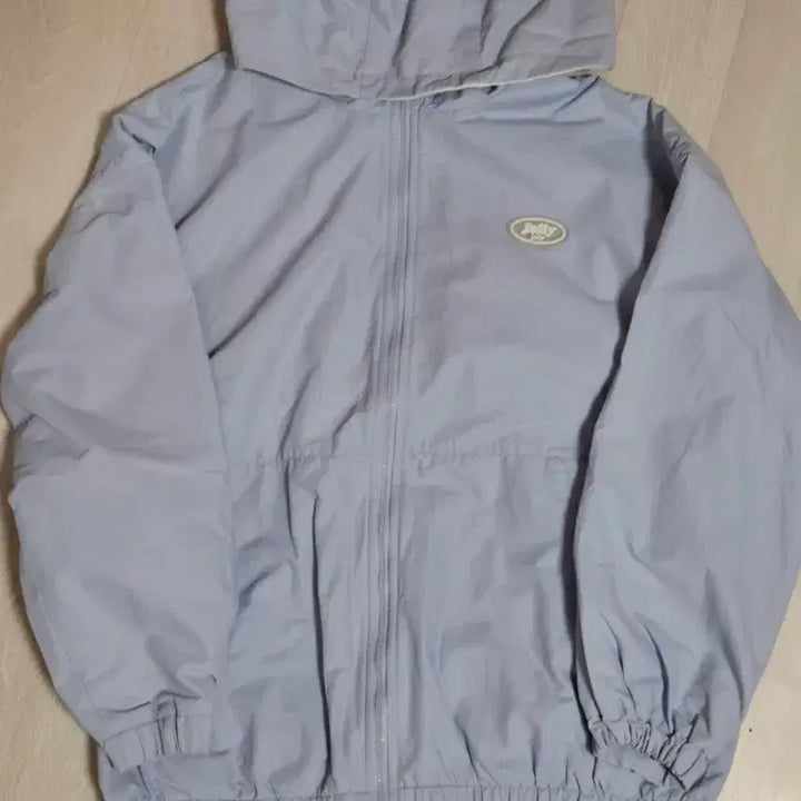 [BUNJANG] Reversible Hooded Zip-Up Windbreaker Jacket White/Purple / 양면 리버시블 후드집업 바람막이 점퍼 화이트 퍼플