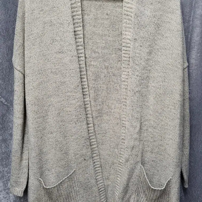 [BUNJANG] Melange Gray Loose Fit Pocket Cardigan / 멜란지 그레이 루즈핏 포켓 가디건