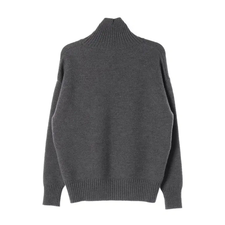 [BUNJANG] AMI Big Heart Logo Turtleneck Wool Knit Sweater / 아미 빅 하트 로고 터틀넥 울 니트 스웨터