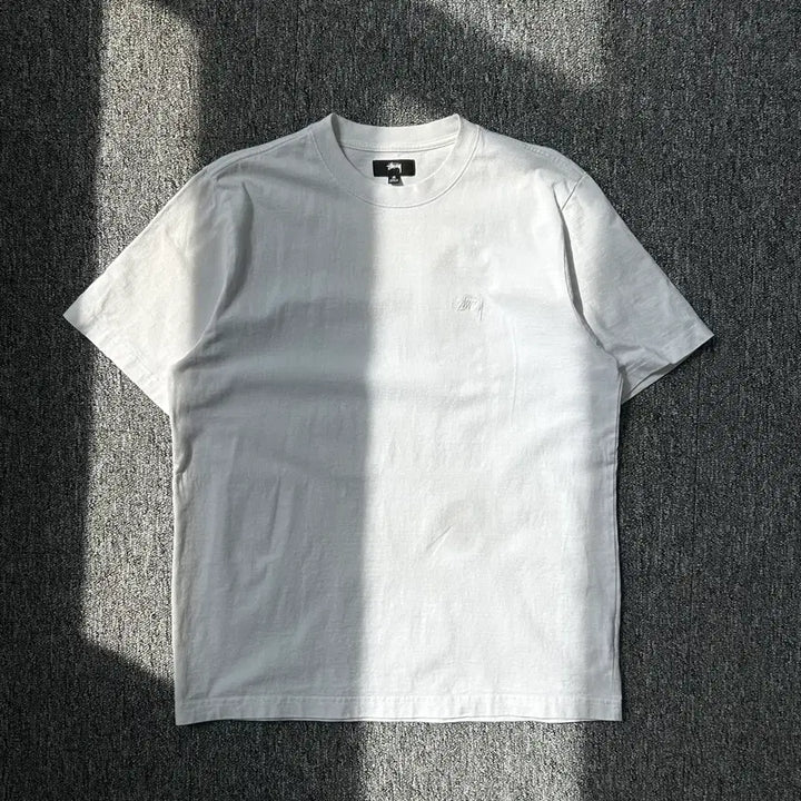 [SOLD OUT] 스투시 스탁로고 화이트 반팔티