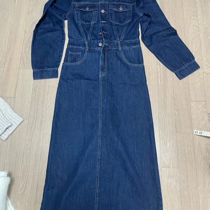 [BUNJANG] Kimahop Denim Long Dress / 김아홉 데님 롱 원피스