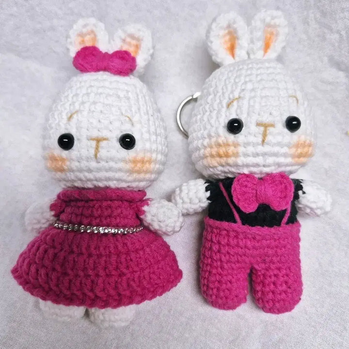 [BUNJANG] Handmade Rabbit Couple Keyring / 토끼커플키링