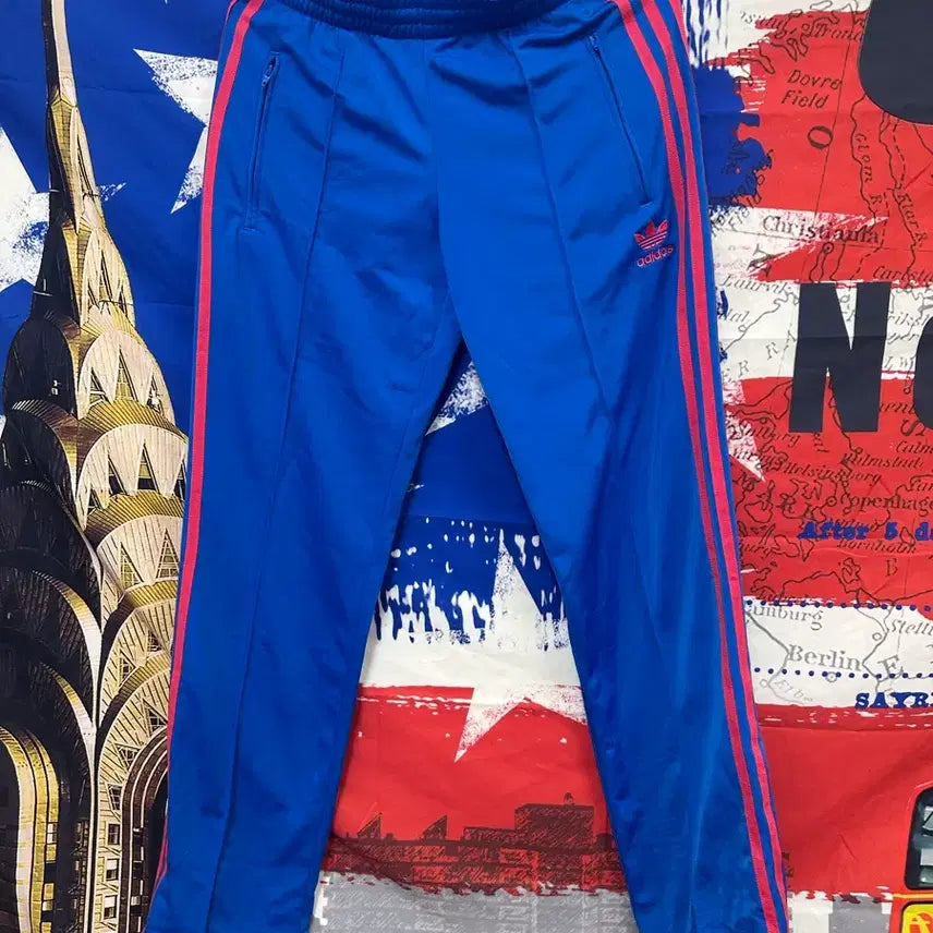 [BUNJANG] Adidas Blue Pink Line Firebird Training Pants / 아디다스 블루 핑크라인 불꽃 트레이닝팬츠 Xs85