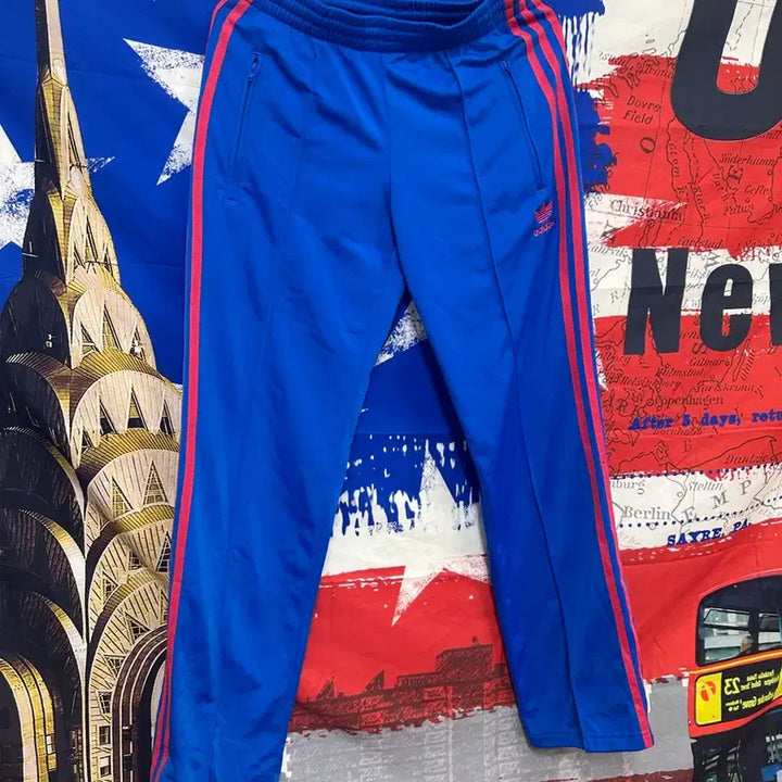 [BUNJANG] Adidas Blue Pink Line Firebird Training Pants / 아디다스 블루 핑크라인 불꽃 트레이닝팬츠 Xs85