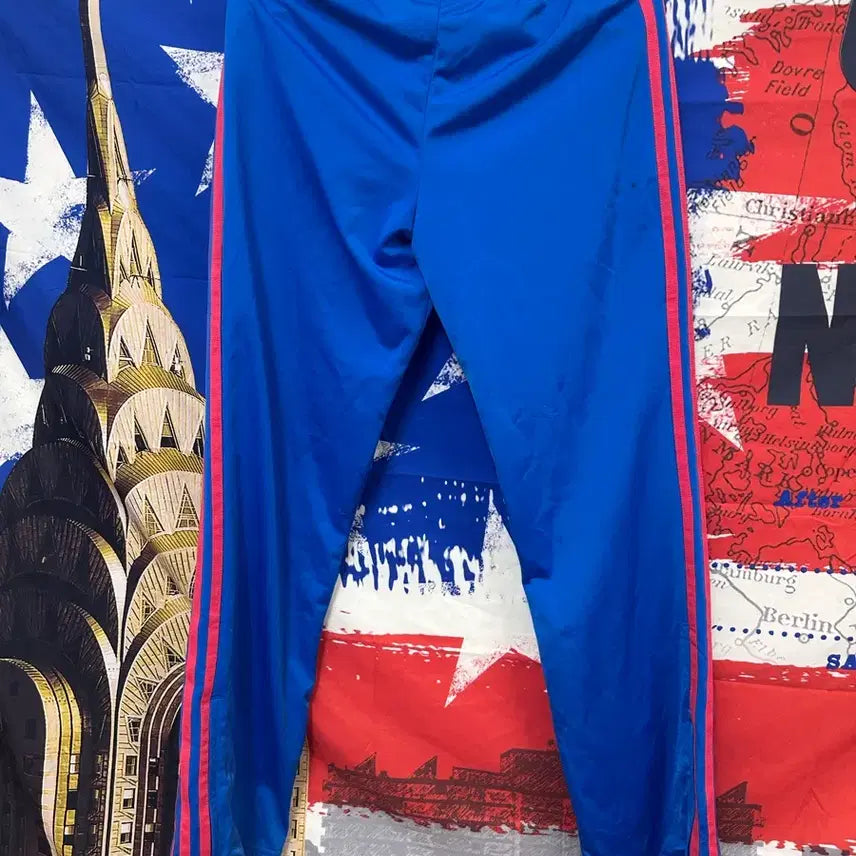 [BUNJANG] Adidas Blue Pink Line Firebird Training Pants / 아디다스 블루 핑크라인 불꽃 트레이닝팬츠 Xs85