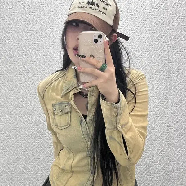 [BUNJANG] BAUF C10205 Y2K Vintage Embroidered Patch Ball Cap / BAUF 바우프 캐주얼 Y2K 빈티지 자수패치 볼캡 C10205
